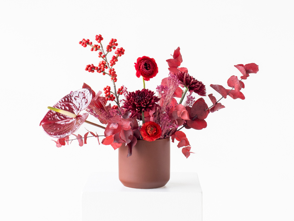 Cadmium Red Flower Arrangement