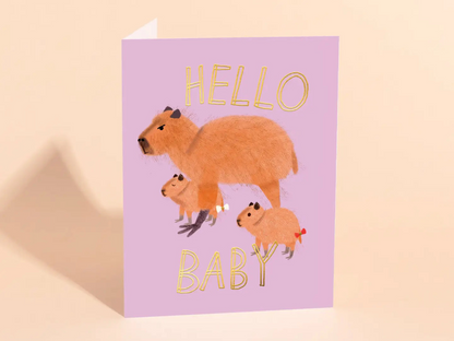 Capybara Baby - Baby Card