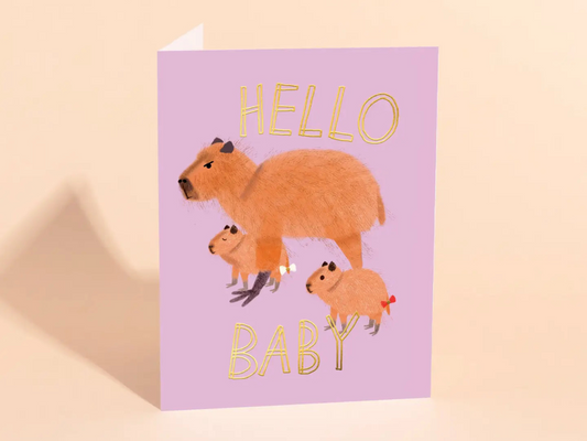Capybara Baby - Baby Card