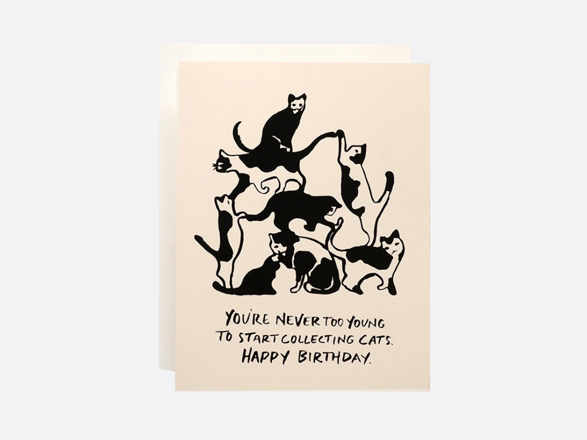 Cat Tower - Birthday Greeting Card