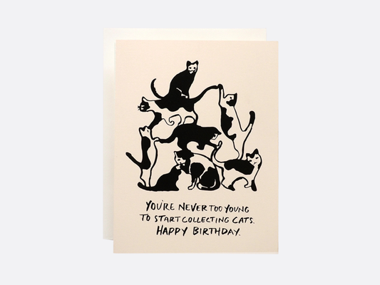 Cat Tower - Birthday Greeting Card