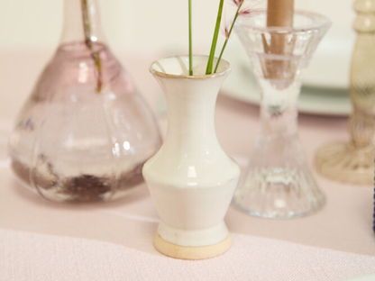Chasing Rainbows Bud Vase - White