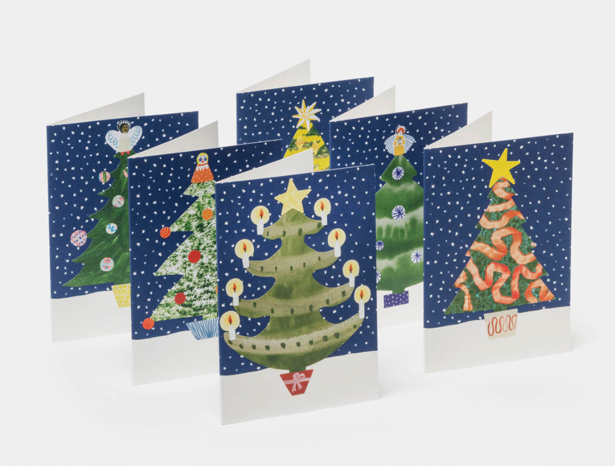 "Make Your Own" Christmas Card - Christmas Tree Set