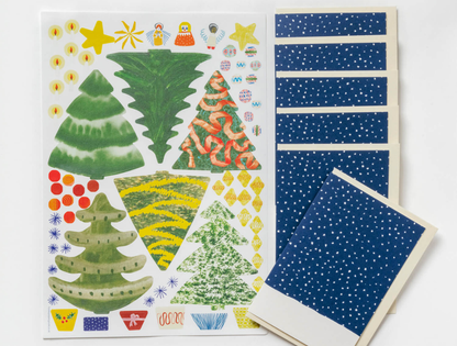 "Make Your Own" Christmas Card - Christmas Tree Set
