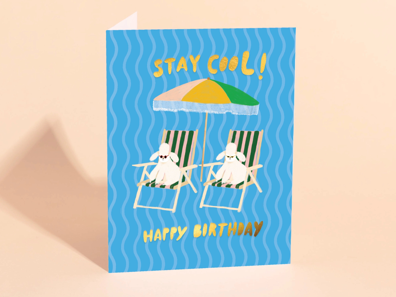 Cool Poodles - Birthday Card