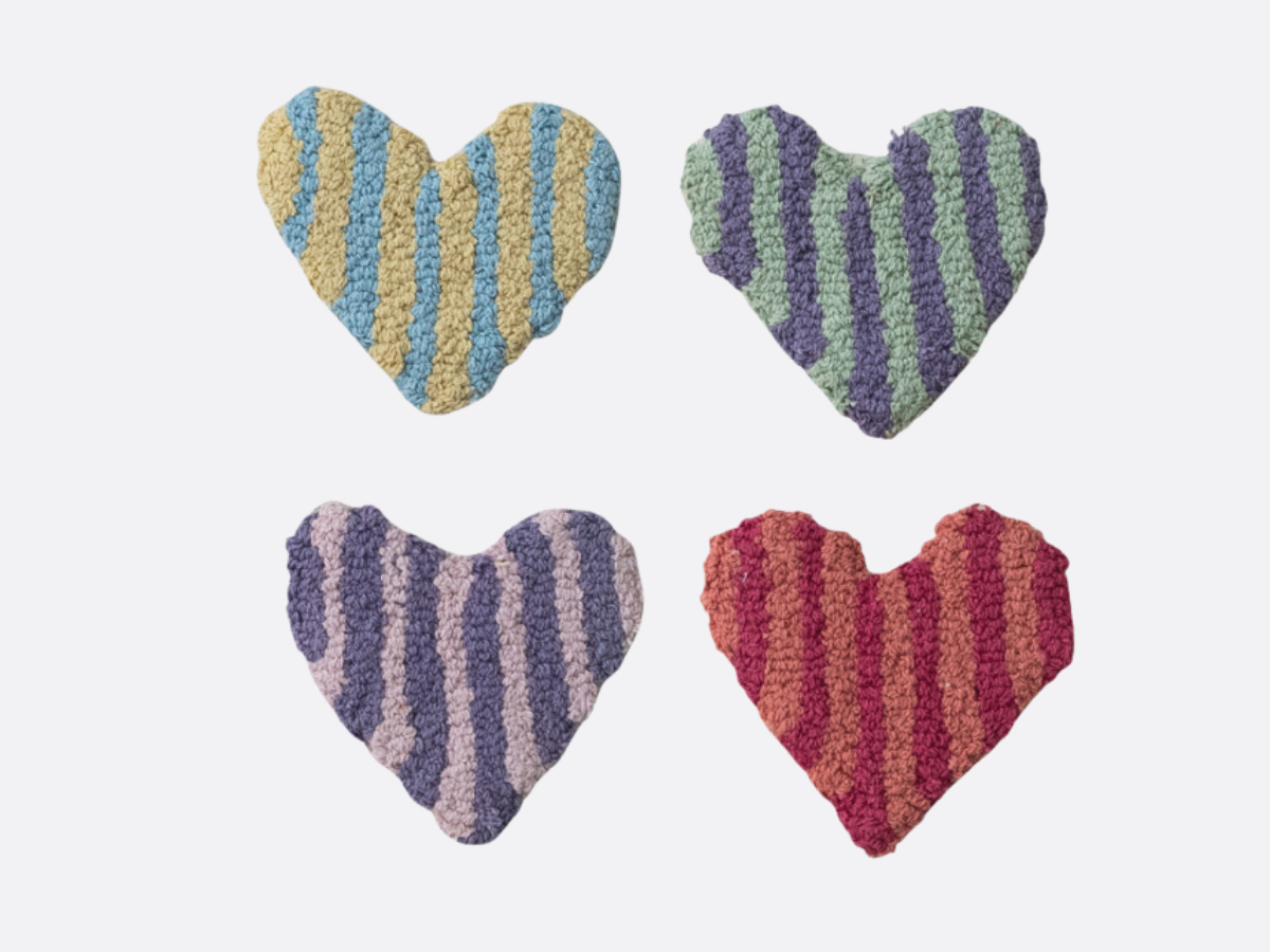 Heart-Shaped Coasters - Set of 4