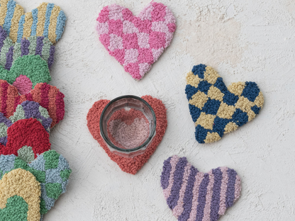 Heart-Shaped Coasters - Set of 4