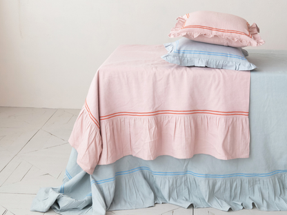 Cotton Linen Tea Towel - Blue