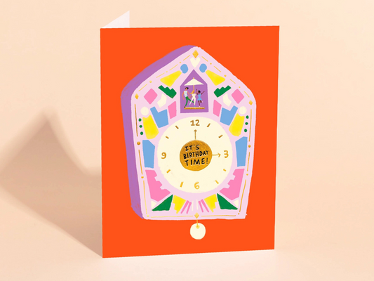 Cuckoo Clock - Birthday Card