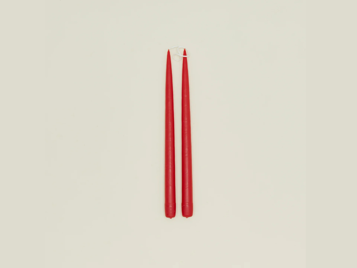 Danica Hand-Dipped Candle - Set of 2 - Poppy Red