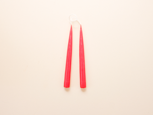 Danica Hand-Dipped Candle - Set of 2 - Poppy Red