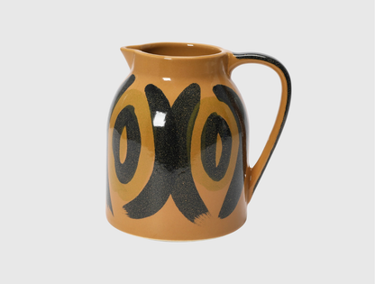 Hand-Painted Stoneware Pitcher