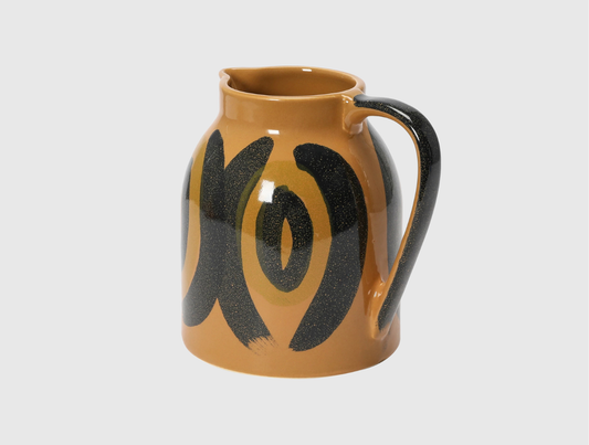 Hand-Painted Stoneware Pitcher