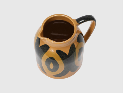 Hand-Painted Stoneware Pitcher