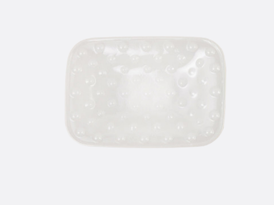 Embossed Milk Glass Footed Soap Dish - White