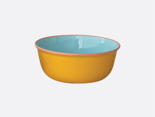 Enameled Stainless Steel Bowl - Yellow