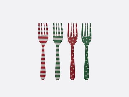 Enameled Forks - Stripes/Dots