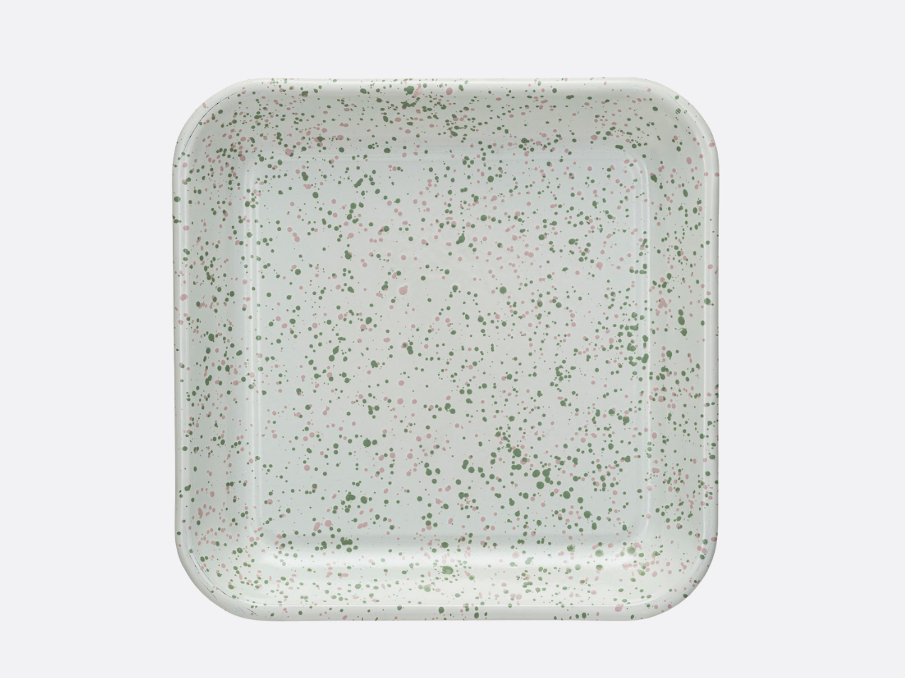 Enameled Metal Splatterware Platter