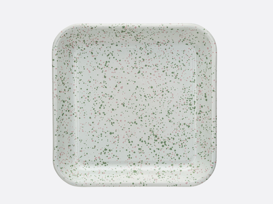 Enameled Metal Splatterware Platter