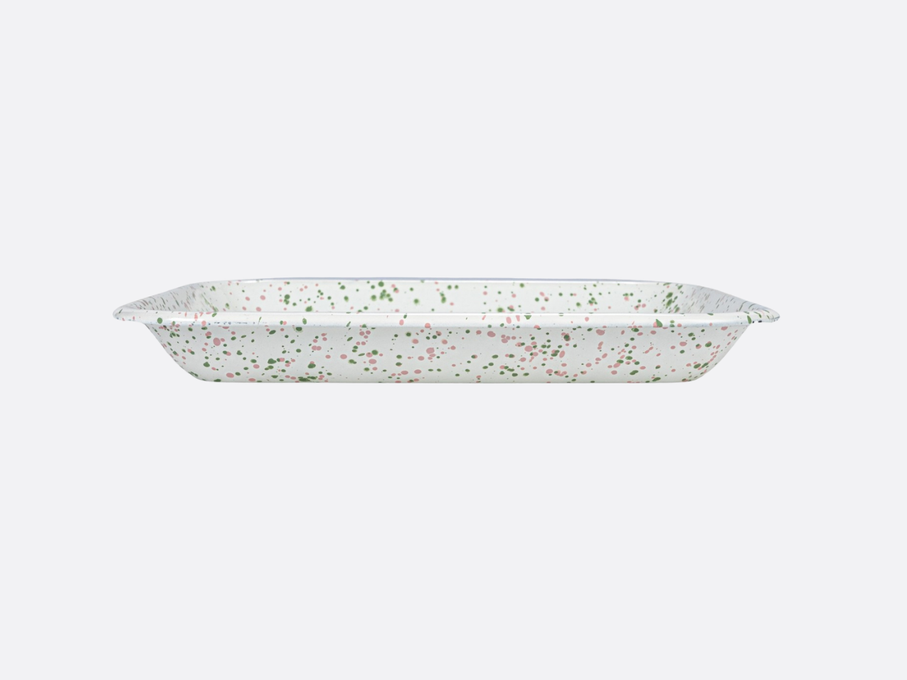 Enameled Metal Splatterware Platter