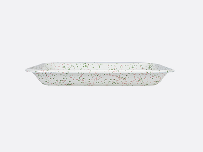 Enameled Metal Splatterware Platter
