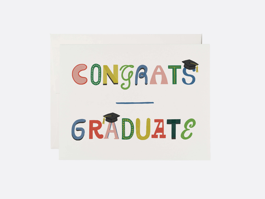 Graduate Typography - Congratulations Graduate Card