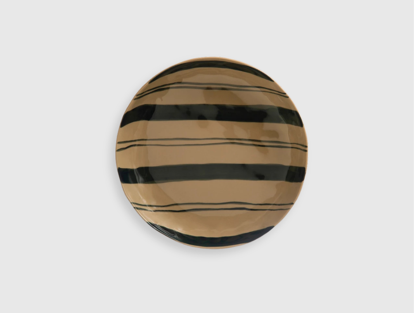 Hand-Painted Stoneware Serving Bowl