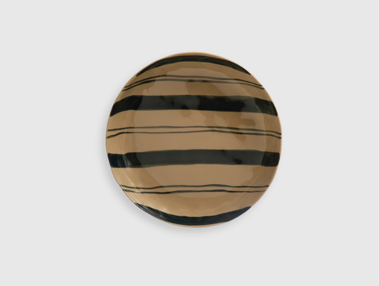 Hand-Painted Stoneware Serving Bowl
