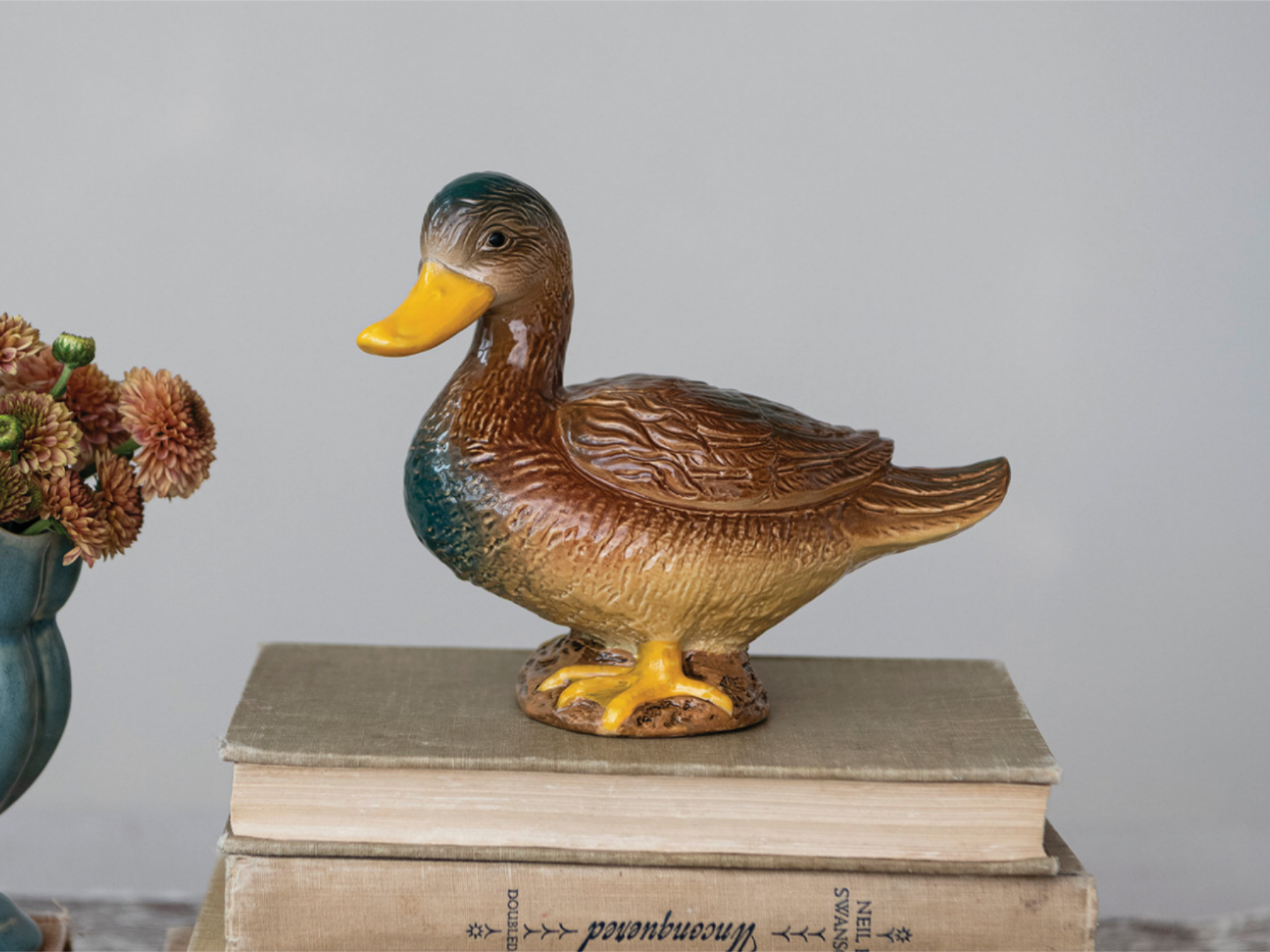 Hand-Painted Stoneware Mallard