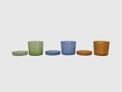Recycled Hand-Blown Glass Pot