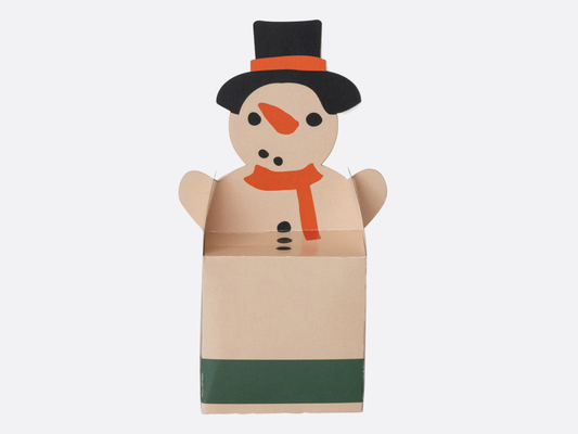 Handmade Printed Gift Box - Snowman