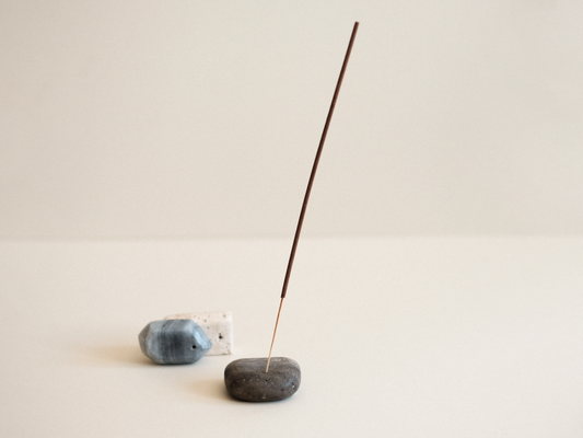 Incense Holder - Grey Travertine