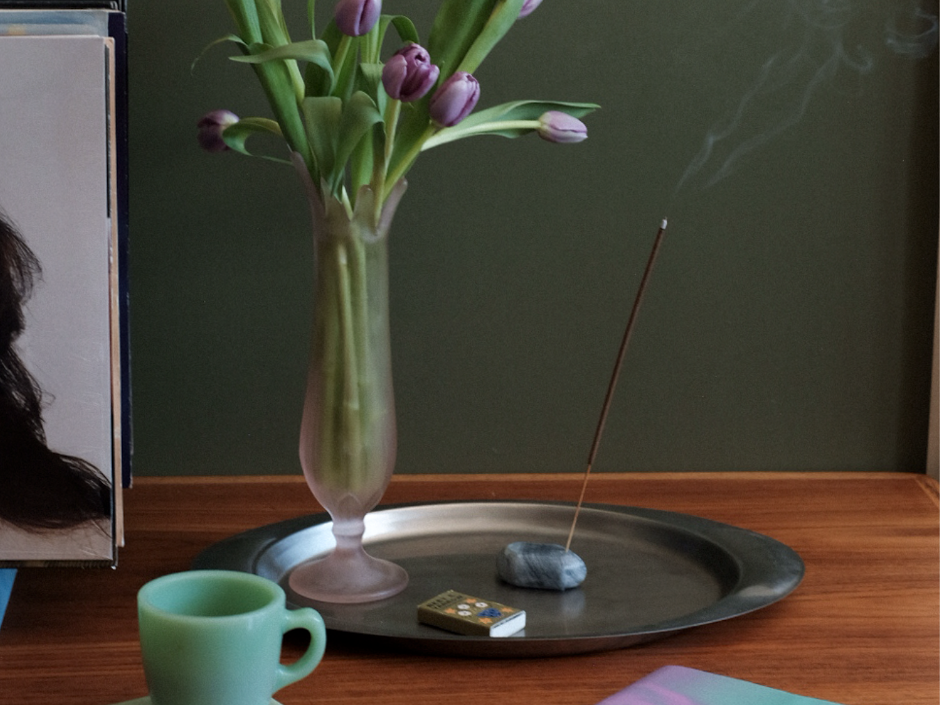 Incense Holder - Marble Grey