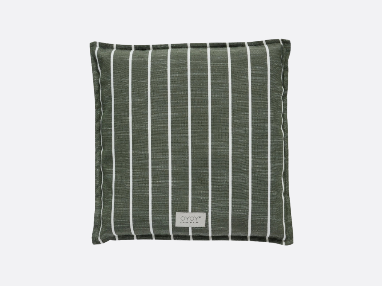 Kyoto Outdoor Cushion - Garden Green + Off White