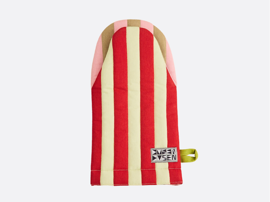 Oven Mitt - Ladybug Stripe Quilted