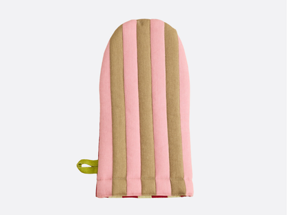 Oven Mitt - Ladybug Stripe Quilted