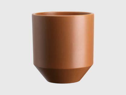 5" Lily Glazed Pot - Tangerine Orange