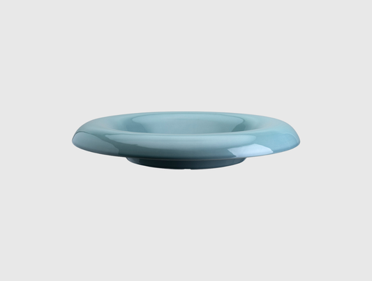5" Lily Glazed Saucer - Misty Blue