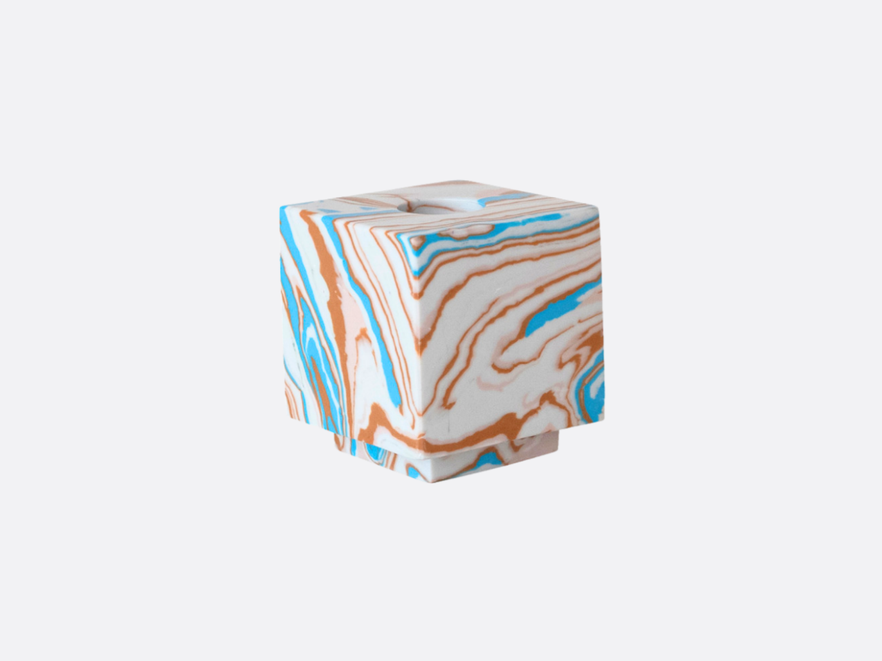 Stone & Resin Taper Candle Holder