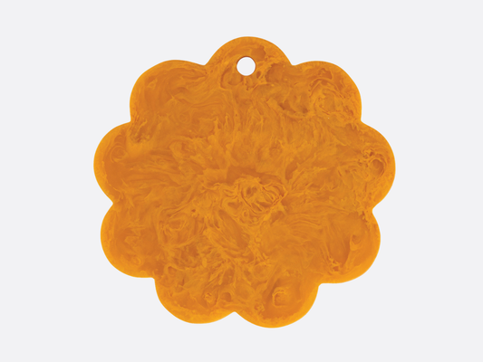 Marbled Resin Scalloped Cheese/Serving Board