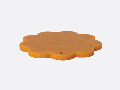 Marbled Resin Scalloped Cheese/Serving Board