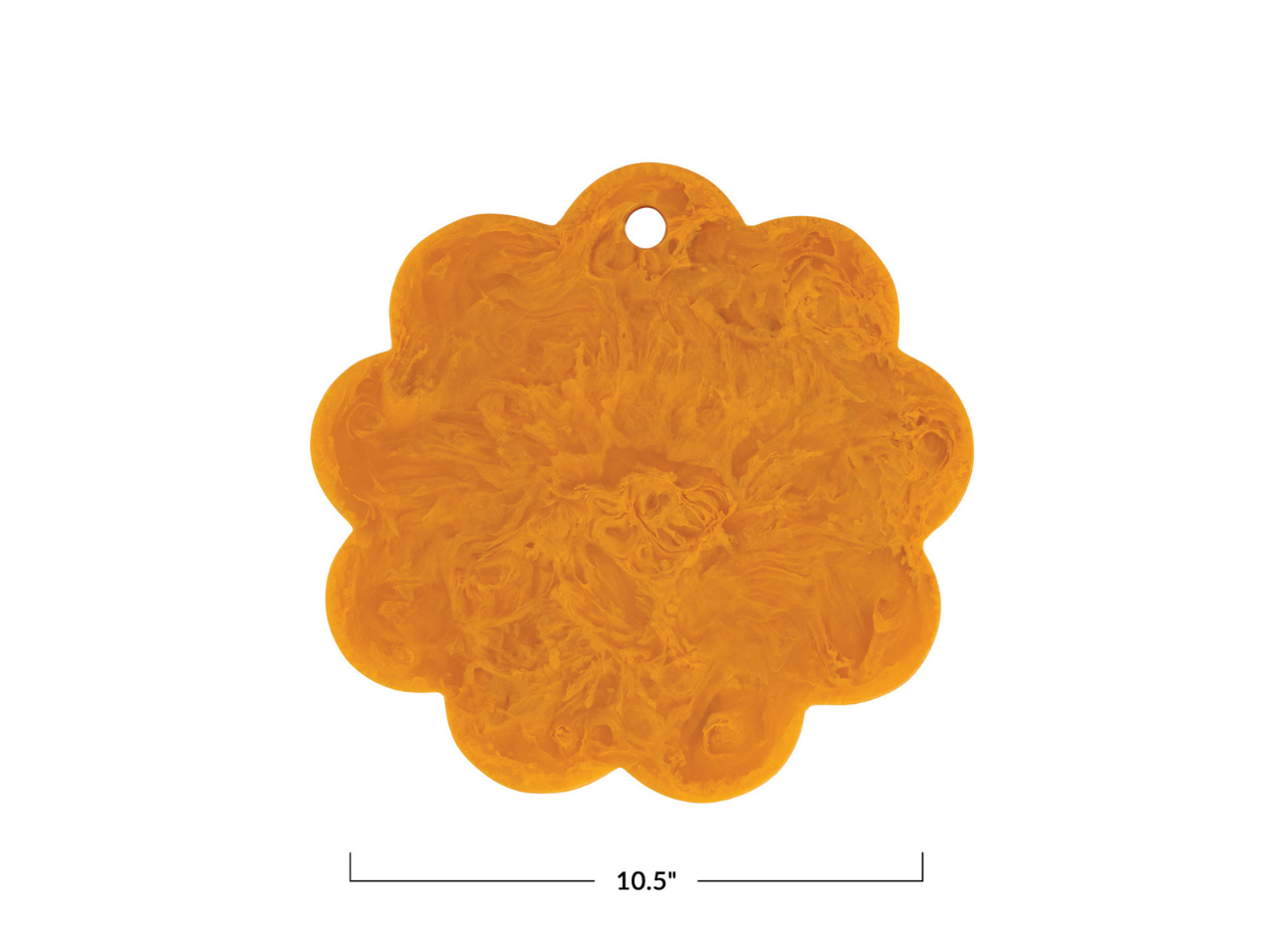 Marbled Resin Scalloped Cheese/Serving Board