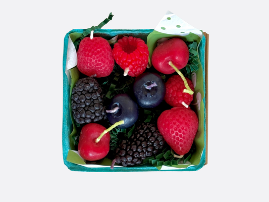 Beeswax Mixed Berries Birthday Candles