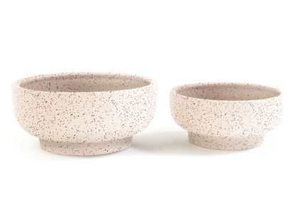 Pedestal Bowl - White Sesame