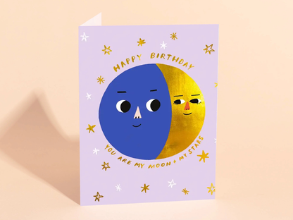 Moon Phases - Birthday Card