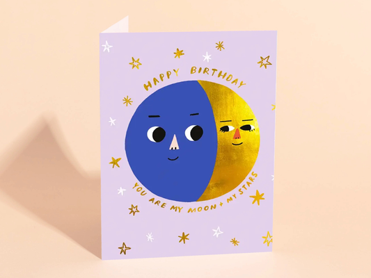 Moon Phases - Birthday Card