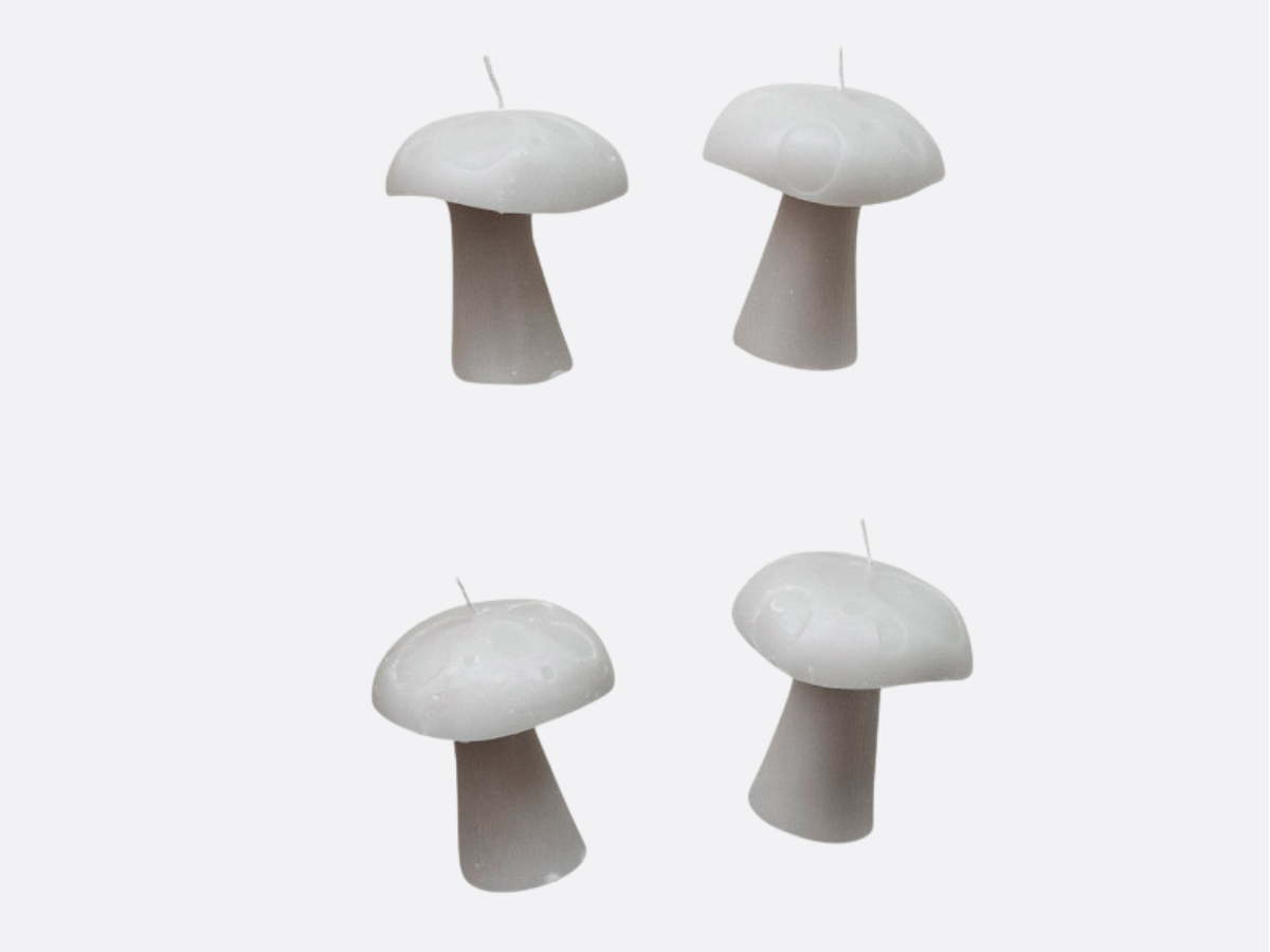 Mushroom Shaped Candles - Set of 4