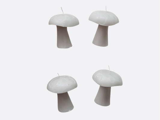 Mushroom Shaped Candles - Set of 4
