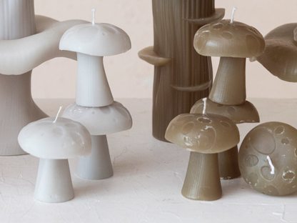 Mushroom Shaped Candles - Set of 4
