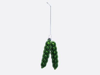 Glass Pea Pod Ornament